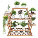 GobekUsa Large Wood Flower Rack Plant Stand