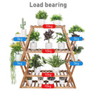GobekUsa Large Wood Flower Rack Plant Stand