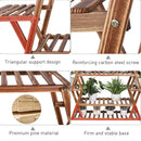 GobekUsa Large Wood Flower Rack Plant Stand