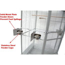 GobekUsa Large Wrought Iron Parrot Cage with Rolling Base