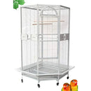 GobekUsa Large Wrought Iron Parrot Cage with Rolling Base