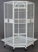 GobekUsa Large Wrought Iron Parrot Cage with Rolling Base
