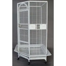 GobekUsa Large Wrought Iron Parrot Cage with Rolling Base