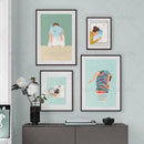 GobekUsa "Laundry Girl Nordic Wall Art Print"