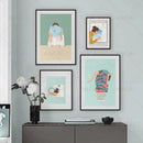 GobekUsa "Laundry Girl Nordic Wall Art Print"