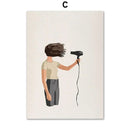 GobekUsa "Laundry Girl Nordic Wall Art Print"