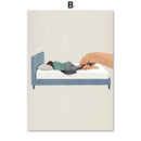 GobekUsa "Laundry Girl Nordic Wall Art Print"