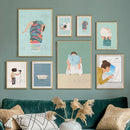 GobekUsa "Laundry Girl Nordic Wall Art Print"