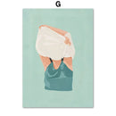 GobekUsa "Laundry Girl Nordic Wall Art Print"