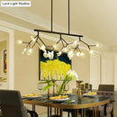 GobekUsa Leaf-Shaped Metal Island Chandelier with 27 Contemporary Lights for Bedroom