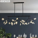 GobekUsa Leaf-Shaped Metal Island Chandelier with 27 Contemporary Lights for Bedroom