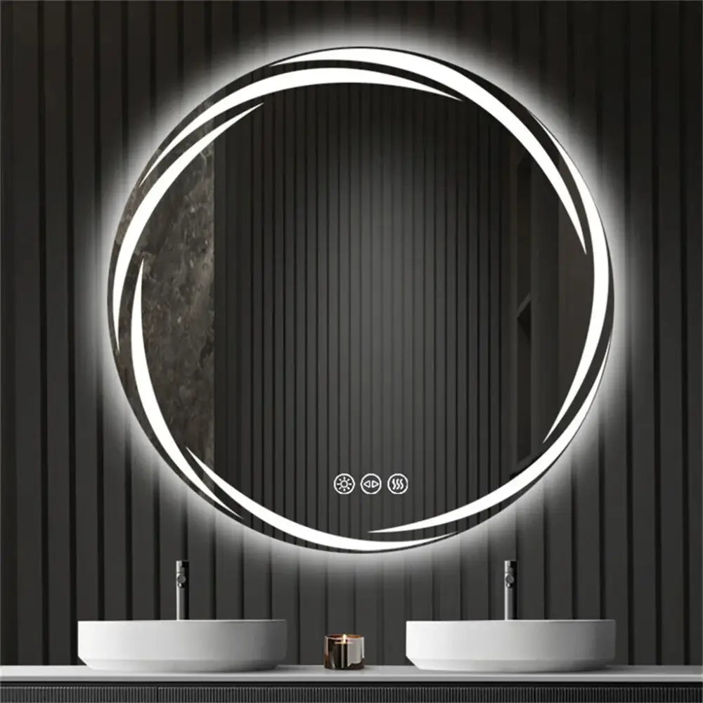 GobekUsa LED Backlit Round Bathroom Vanity Mirror