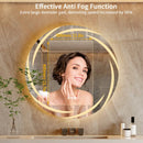 GobekUsa LED Backlit Round Bathroom Vanity Mirror