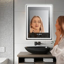 GobekUsa LED Bathroom Mirror: Adjustable Brightness, Anti-Fog, Time Display