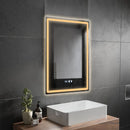 GobekUsa LED Bathroom Mirror: Adjustable Brightness, Anti-Fog, Time Display