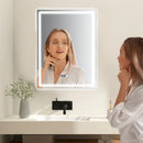 GobekUsa LED Bathroom Mirror: Adjustable Brightness, Anti-Fog, Time Display