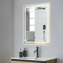 GobekUsa LED Bathroom Mirror: Adjustable Brightness, Anti-Fog, Time Display