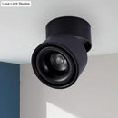 GobekUsa LED Bedroom Flush Mount Light in Round Metallic Shade – Black/White Ceiling Fixture with Warm/White Lighting
