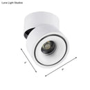 GobekUsa LED Bedroom Flush Mount Light in Round Metallic Shade – Black/White Ceiling Fixture with Warm/White Lighting