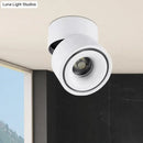 GobekUsa LED Bedroom Flush Mount Light in Round Metallic Shade – Black/White Ceiling Fixture with Warm/White Lighting