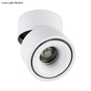 GobekUsa LED Bedroom Flush Mount Light in Round Metallic Shade – Black/White Ceiling Fixture with Warm/White Lighting