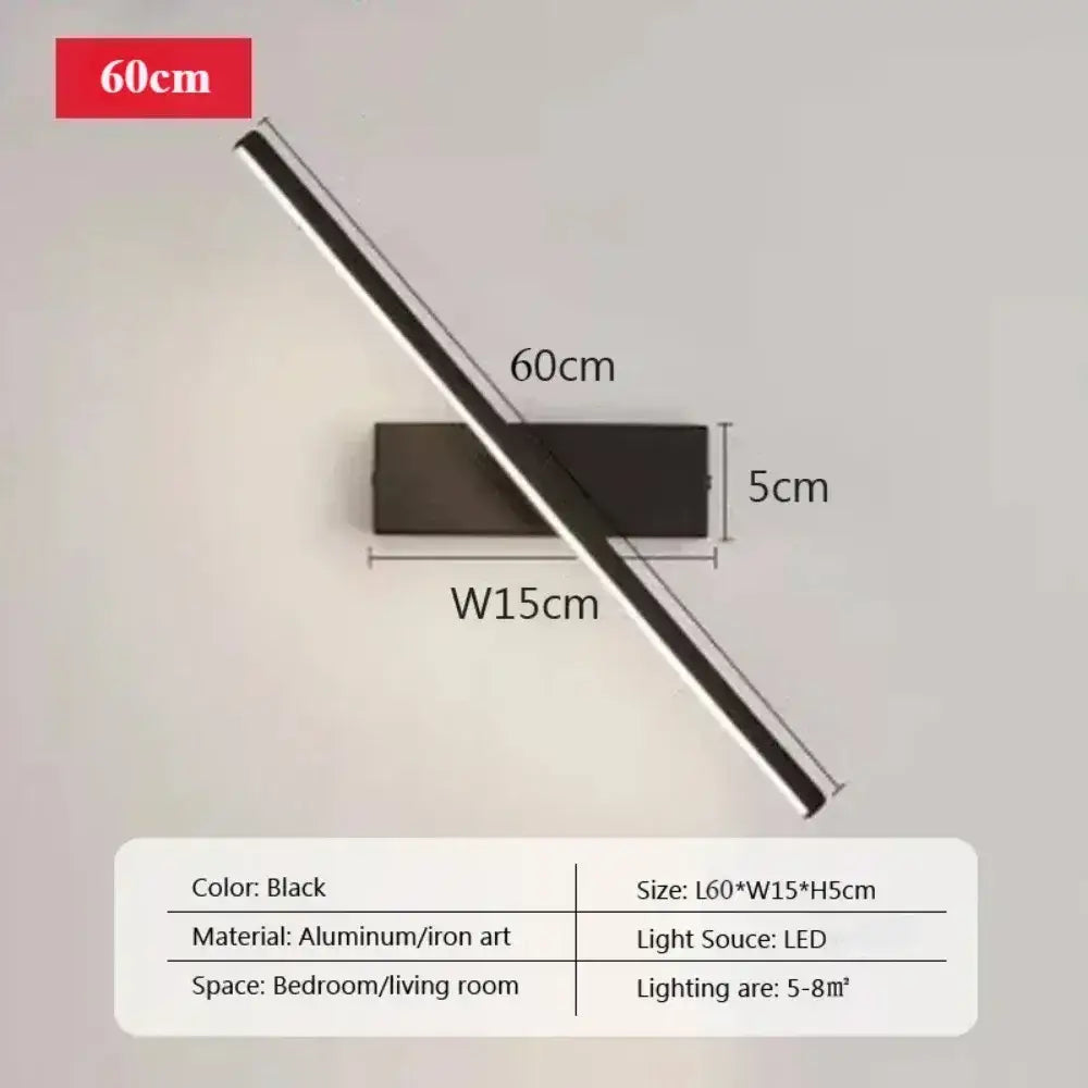 GobekUsa Led Black Rechargeable 330 Rotated Wall Sconce, photo 16 of 16