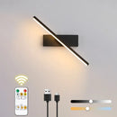 GobekUsa Led Black Rechargeable 330 Rotated Wall Sconce