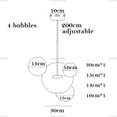 GobekUsa LED Bubble Chandelier for Home Lighting