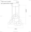 GobekUsa LED Bubble Chandelier for Home Lighting