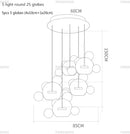 GobekUsa LED Bubble Chandelier for Home Lighting