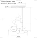 GobekUsa LED Bubble Chandelier for Home Lighting