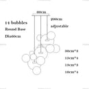 GobekUsa LED Bubble Chandelier for Home Lighting