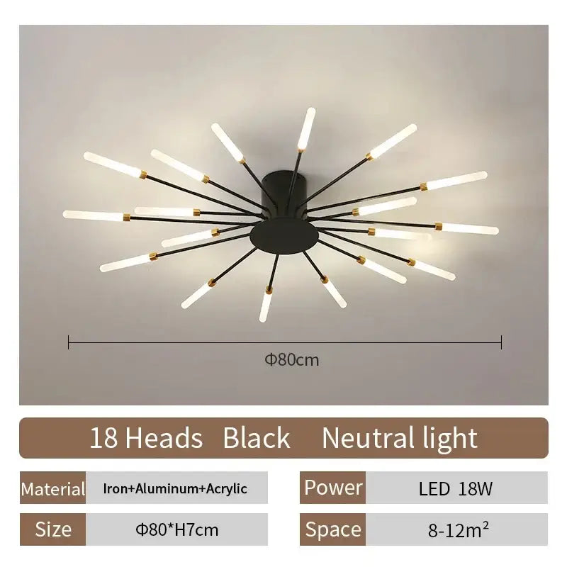 GobekUsa LED Ceiling Chandelier Light Nordic Design, photo 20 of 31