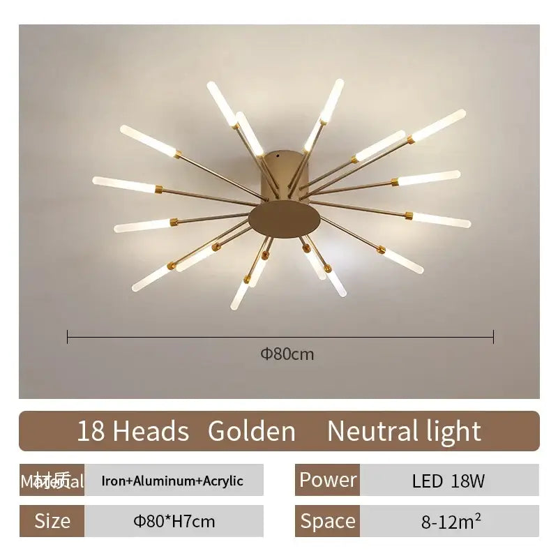 GobekUsa LED Ceiling Chandelier Light Nordic Design, photo 29 of 31