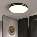 GobekUsa LED Ceiling Lights: Modern Golden Ring Square Round Black Metal Minimalist Lamp