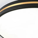 GobekUsa LED Ceiling Lights: Modern Golden Ring Square Round Black Metal Minimalist Lamp