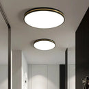 GobekUsa LED Ceiling Lights: Modern Golden Ring Square Round Black Metal Minimalist Lamp