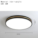 GobekUsa LED Ceiling Lights: Modern Golden Ring Square Round Black Metal Minimalist Lamp