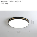 GobekUsa LED Ceiling Lights: Modern Golden Ring Square Round Black Metal Minimalist Lamp
