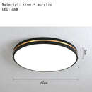 GobekUsa LED Ceiling Lights: Modern Golden Ring Square Round Black Metal Minimalist Lamp