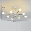 GobekUsa LED Ceiling Lights with Wooden Lampshades for Modern Livingroom and Bedroom