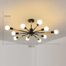 GobekUsa LED Ceiling Lights with Wooden Lampshades for Modern Livingroom and Bedroom