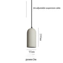 GobekUsa LED Cement Chandelier: Simple Industrial Style Ceiling Lamp for Bedroom, 110V 220V