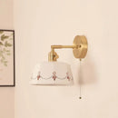 GobekUsa LED Ceramic Wall Lamp - Pull Chain Switch, Rotating Up Down Light