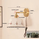 GobekUsa LED Ceramic Wall Lamp - Pull Chain Switch, Rotating Up Down Light
