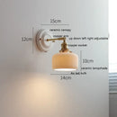 GobekUsa LED Ceramic Wall Lamp with Copper Arm for Bedroom Bathroom Mirror
