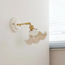 GobekUsa LED Ceramic Wall Lamp with Copper Arm for Bedroom Bathroom Mirror
