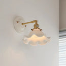 GobekUsa LED Ceramic Wall Lamp with Copper Arm for Bedroom Bathroom Mirror