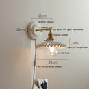 GobekUsa LED Ceramic Wall Lamp with Copper Arm for Bedroom Bathroom Mirror