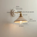 GobekUsa LED Ceramic Wall Lamp with Copper Arm for Bedroom Bathroom Mirror
